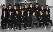 入寮式の集合写真