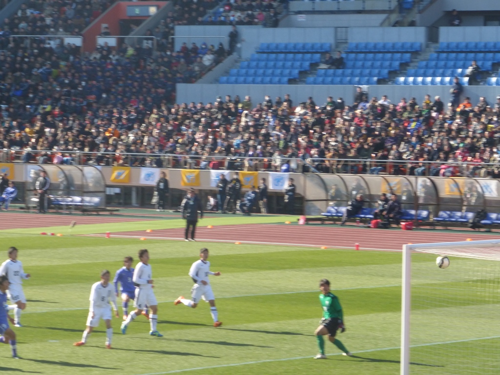 富山第一高校サッカー応援の様子