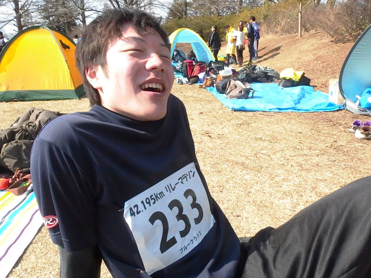 タスキをつなぐ様子