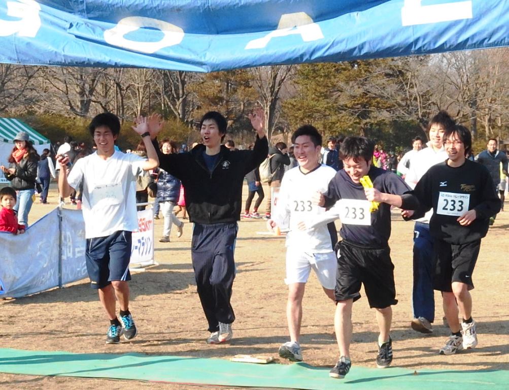 力強く走る寮生