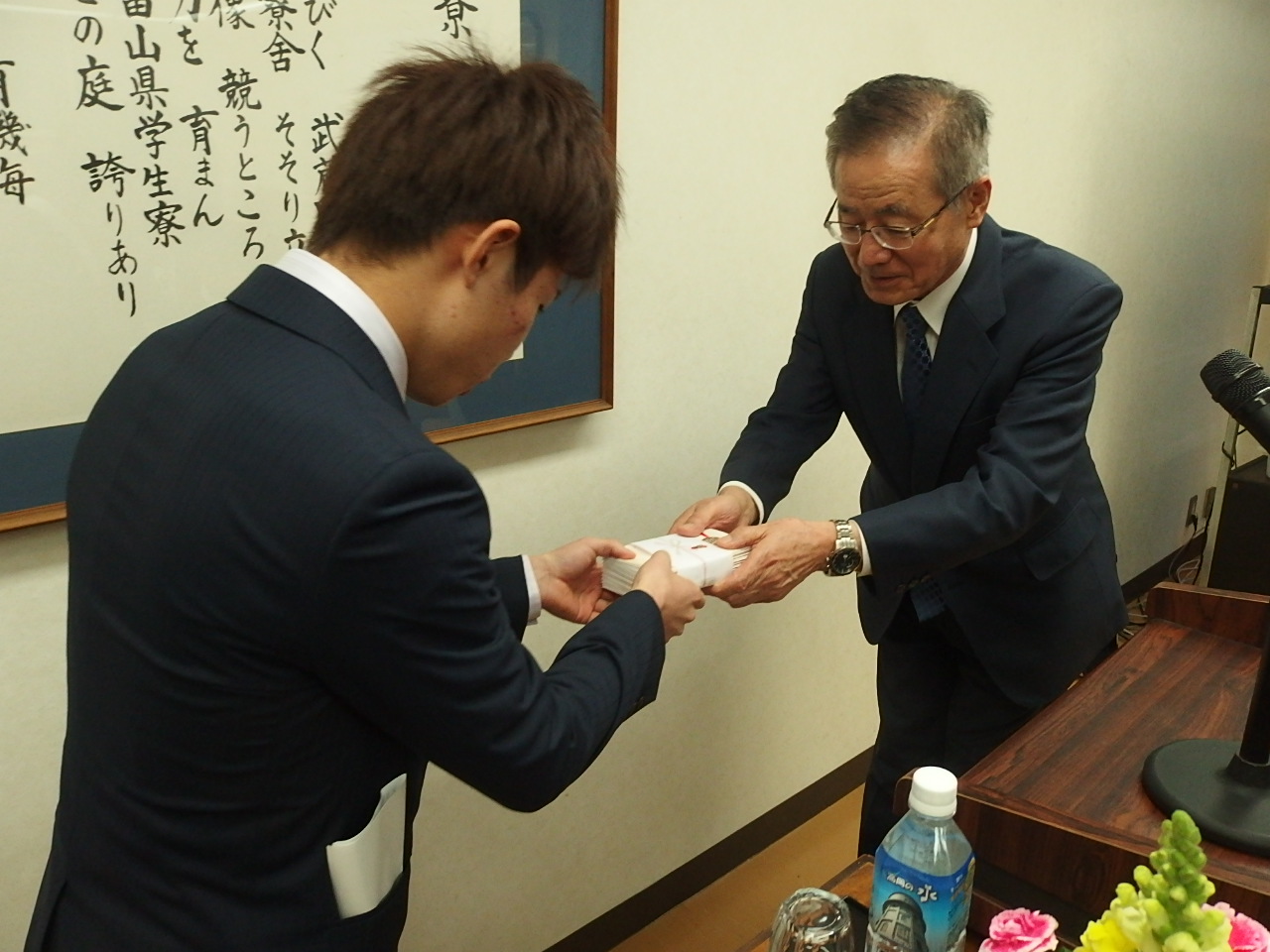 入寮生代表の挨拶