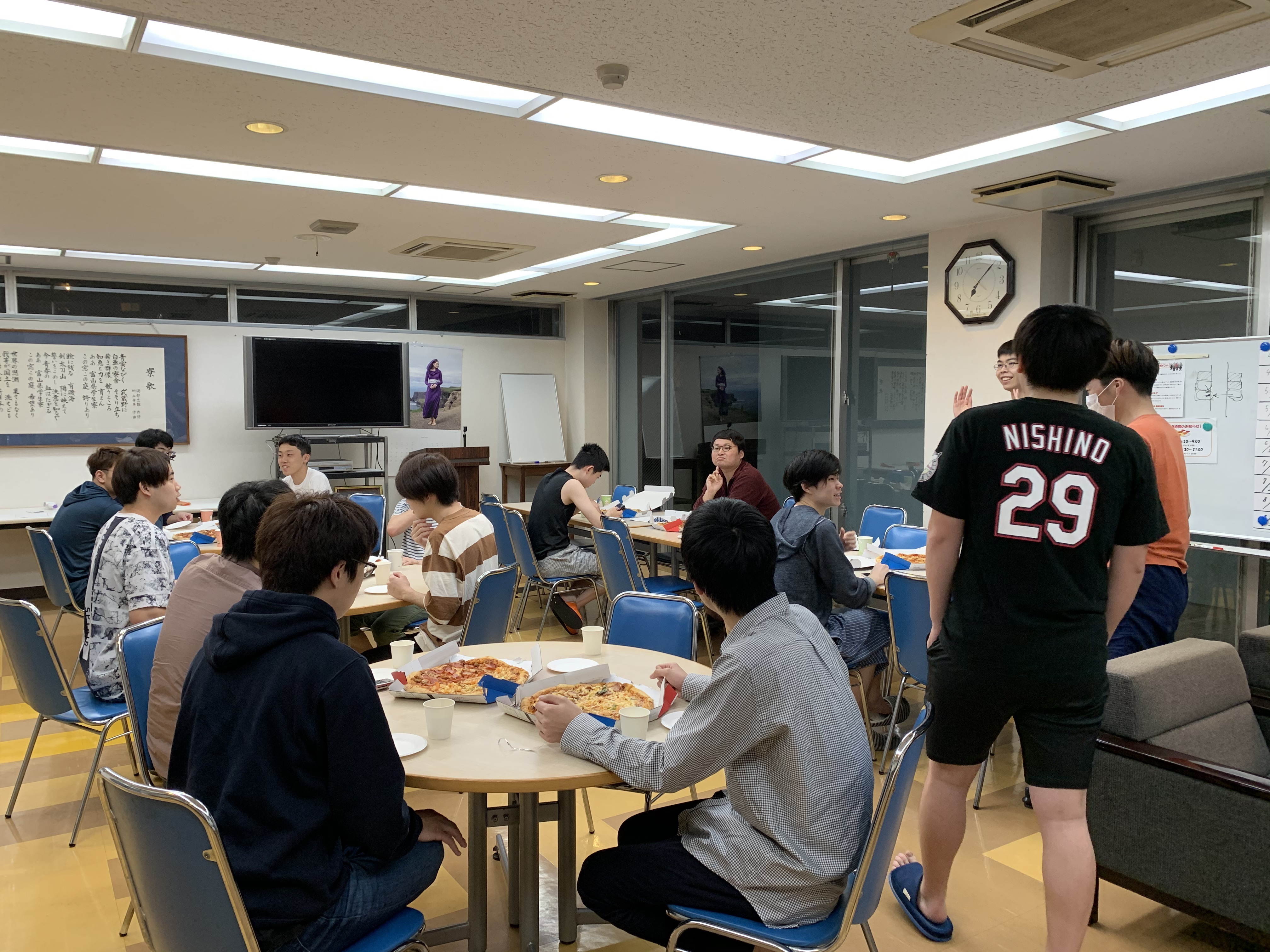 ピザパーティーの様子